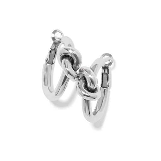 Interlok Silver Single Knot Hoop Earrings JA0134