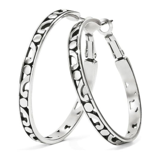 Silver Contempo Large Hoop Earrings JE8180