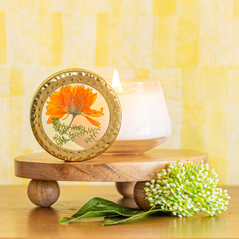 Sugared Citrus - Petite Pressed Floral Candle — Rosy Rings