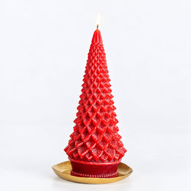 Spicy Apple Signature Sculpted Tree Candle — Rosy Rings
