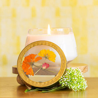Sugared Citrus - Accent Pressed Floral Candle — Rosy Rings