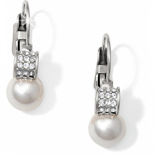 meridian petite pearl leverback earrings