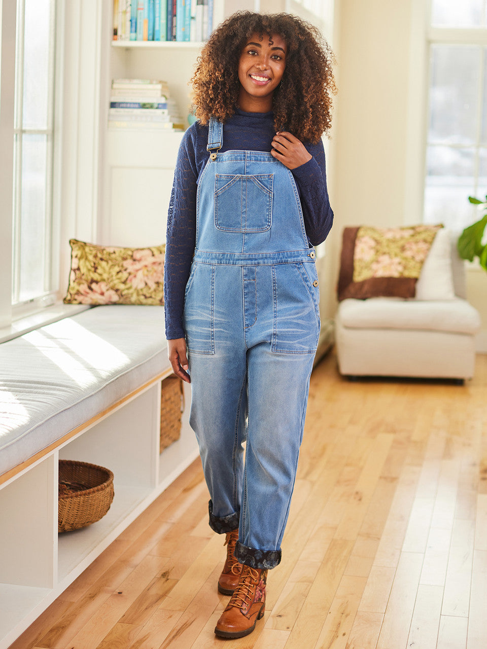 Navy Amelie Mock Turtleneck