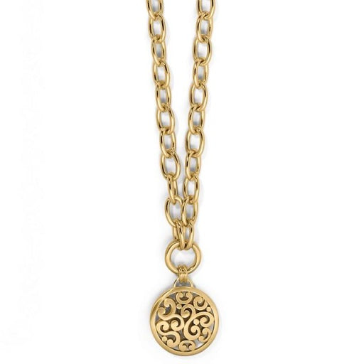 Contempo Gold Medallion Charm Necklace JM7428