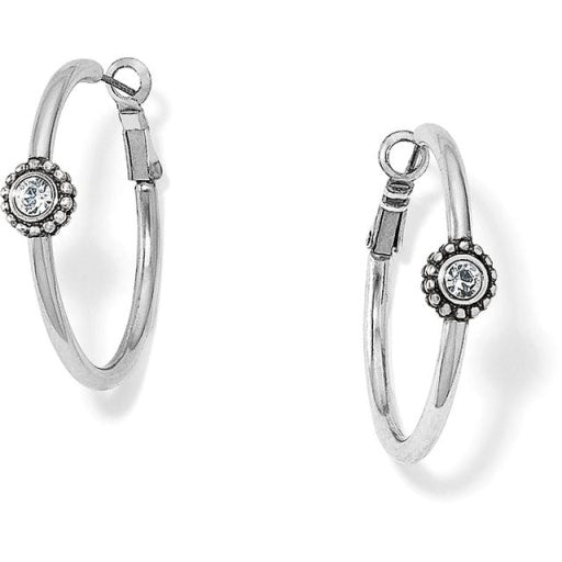 Silver Twinkle Medium Hoop Post Earrings JE1382