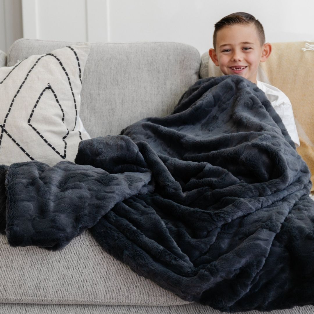 Charcoal Lush Extra Large Throw Blanket