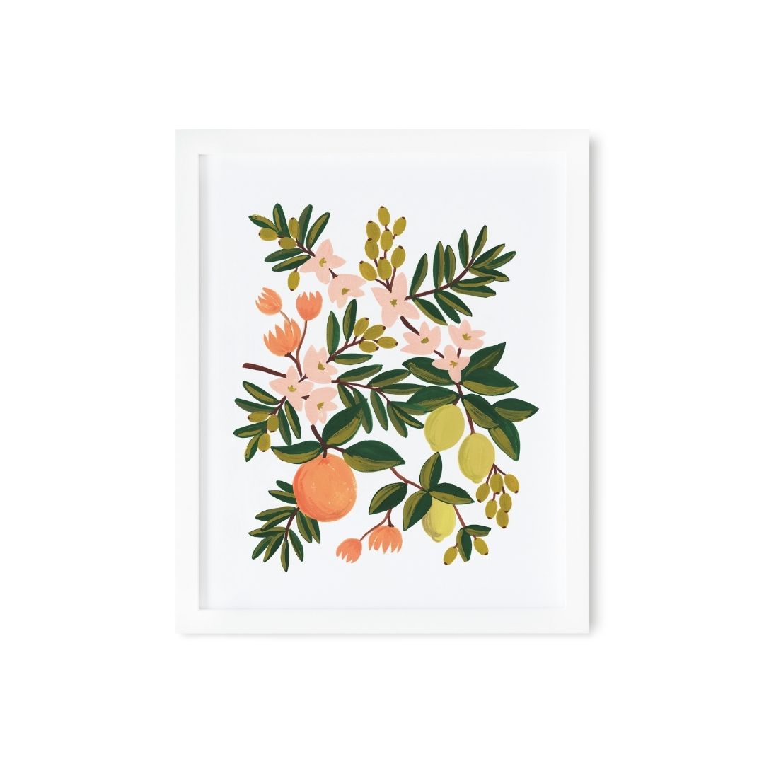 Citrus Floral Art Print