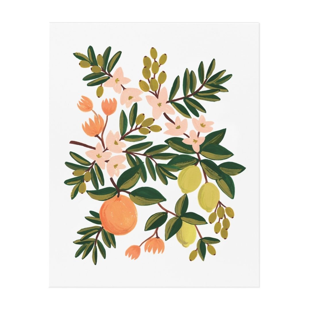 Citrus Floral Art Print