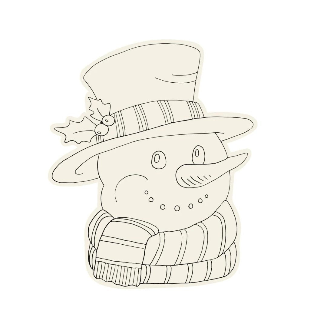 Die-Cut Coloring Snowman Placemat