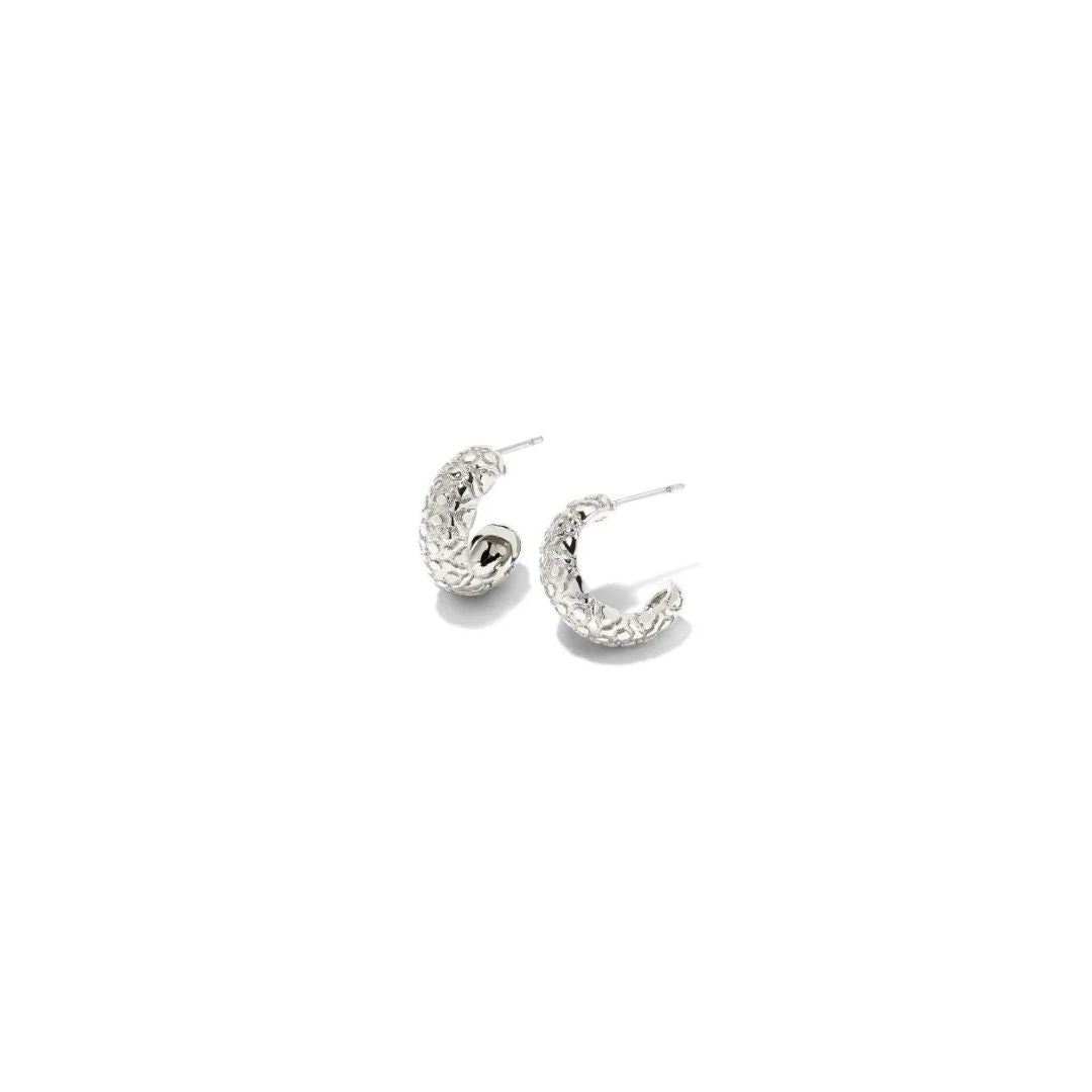 Harper Huggie Earrings in Silver