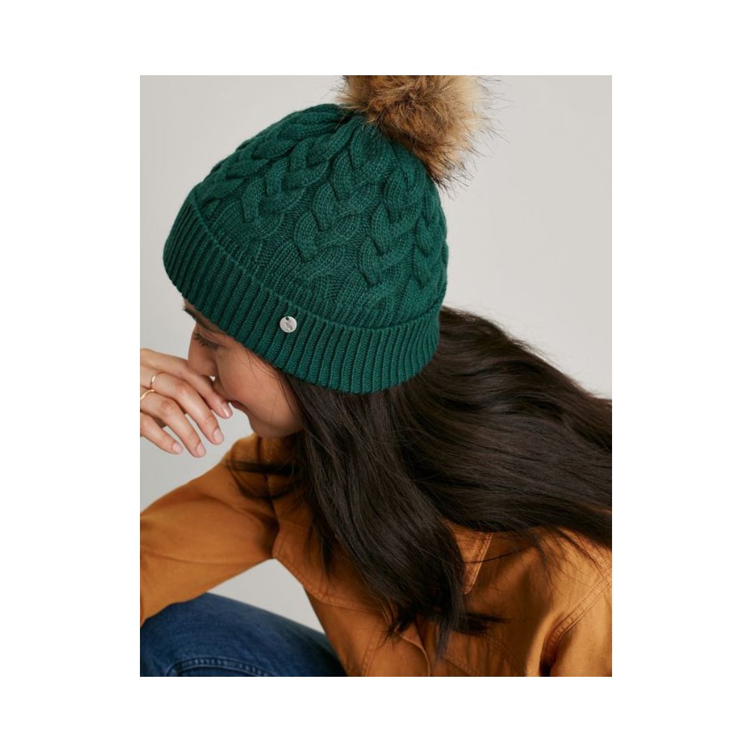 Teal Elena Cable Hat