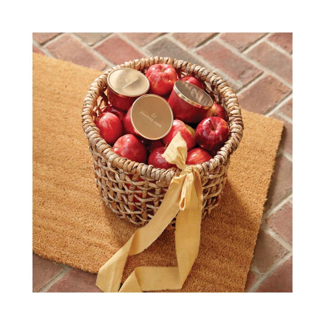 Simmered Cider Poured Candle Tin with Gold Lid